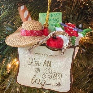 Christmas Mistletoe magic resin ornament collection.  I’m an ECO bag.